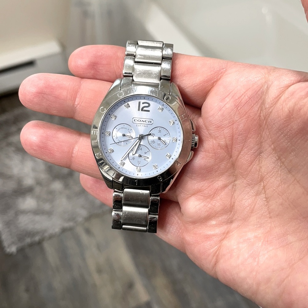 Coach silver watch